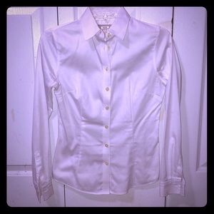 Banana Republic White Non-Iron Fitted Button Down